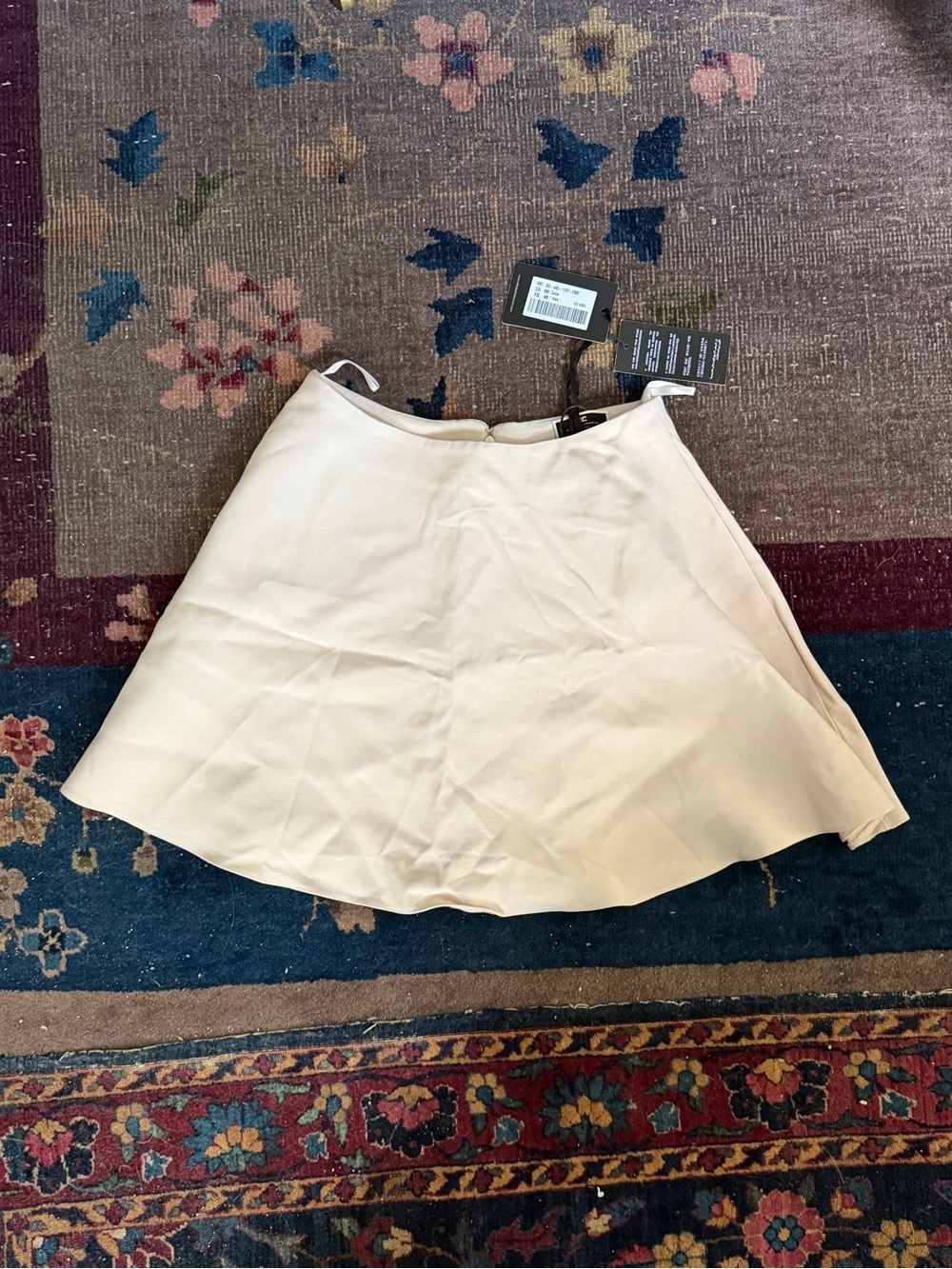 NWT elisabetta franchi Creamy Pink A-Line Mini Skirt